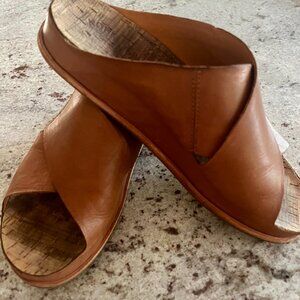 Kork-Ease Tutsi Cross Band Leather Slide Sandal